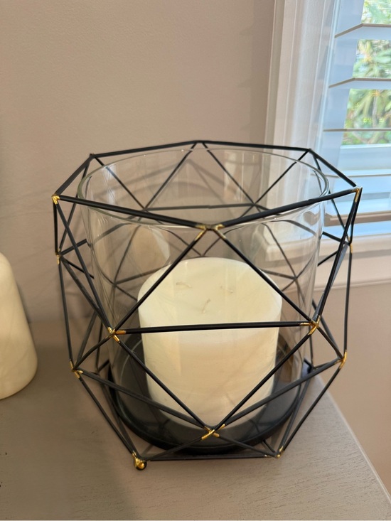 West Elm Other - West Elm Geometric Hurricane Candle